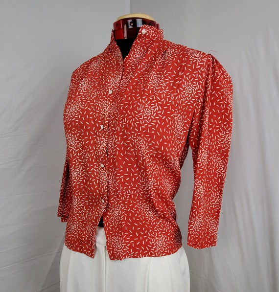 Ellen Tracy beautiful patterned vintage 90's red b