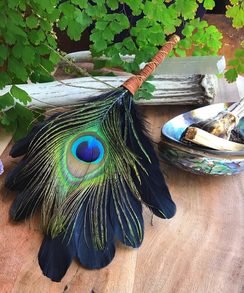 Yin and Yang Smudging Feather Wands Etsy