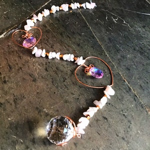 Rose Quartz and Howlite Sun Catcher “ Mother’s Day Special “
