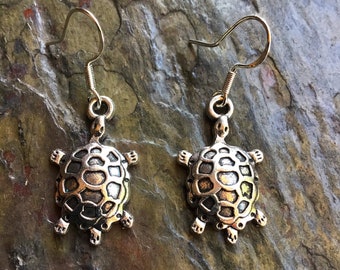 Sterling Silver Turtle Earrings