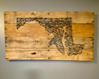 String Art Pallet Sign - State of Maryland