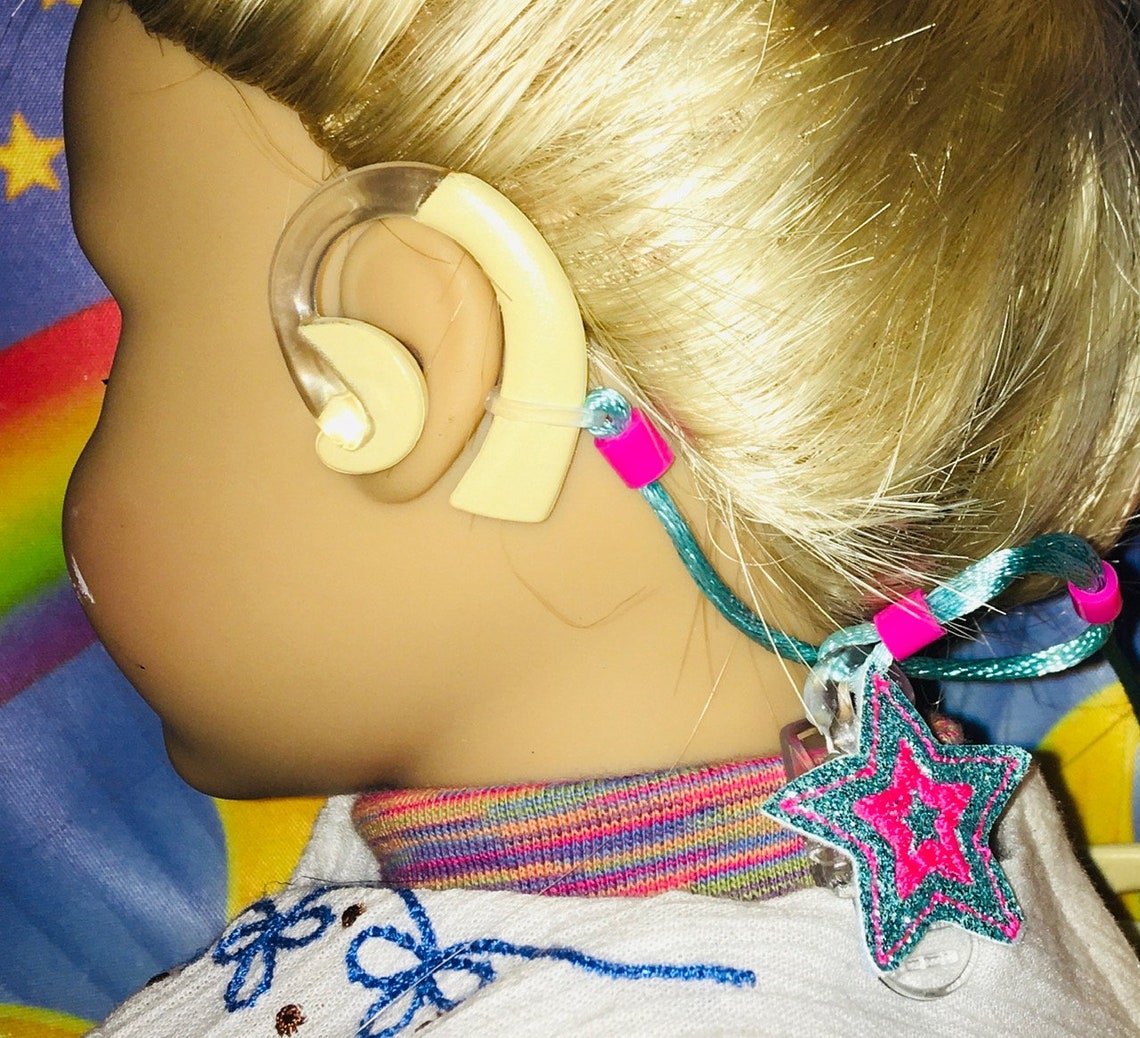Doll Hearing Aids and Glitter embroidered Star 2 COLORS Etsy