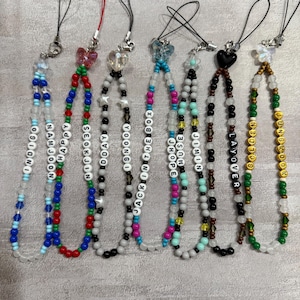 BTS Beaded Phone Strap | BTS Chapter 2 Strap | Lightstick Strap | Phone Bracelet | Kpop Jewelry | Personalized Gift | Phone Accessories