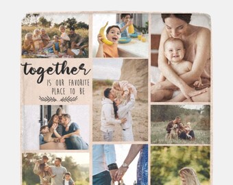 Custom Photo Collage Blanket | Personalized Photo Blanket | Family Photo Blanket | Dog Blanket Memorial Gifts | Comfortable Fleece Blanket