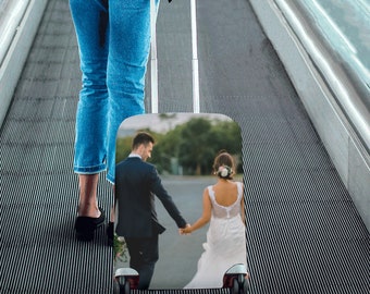 Personalisierte Gepäckhülle, personalisierte Kofferhülle, Fotobild auf Wunschtasche Cove, Benutzerdefinierte Gepäckschutzhülle