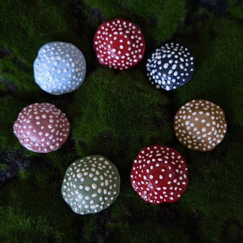 Stone Polymer Mushroom Worry Stones - Etsy