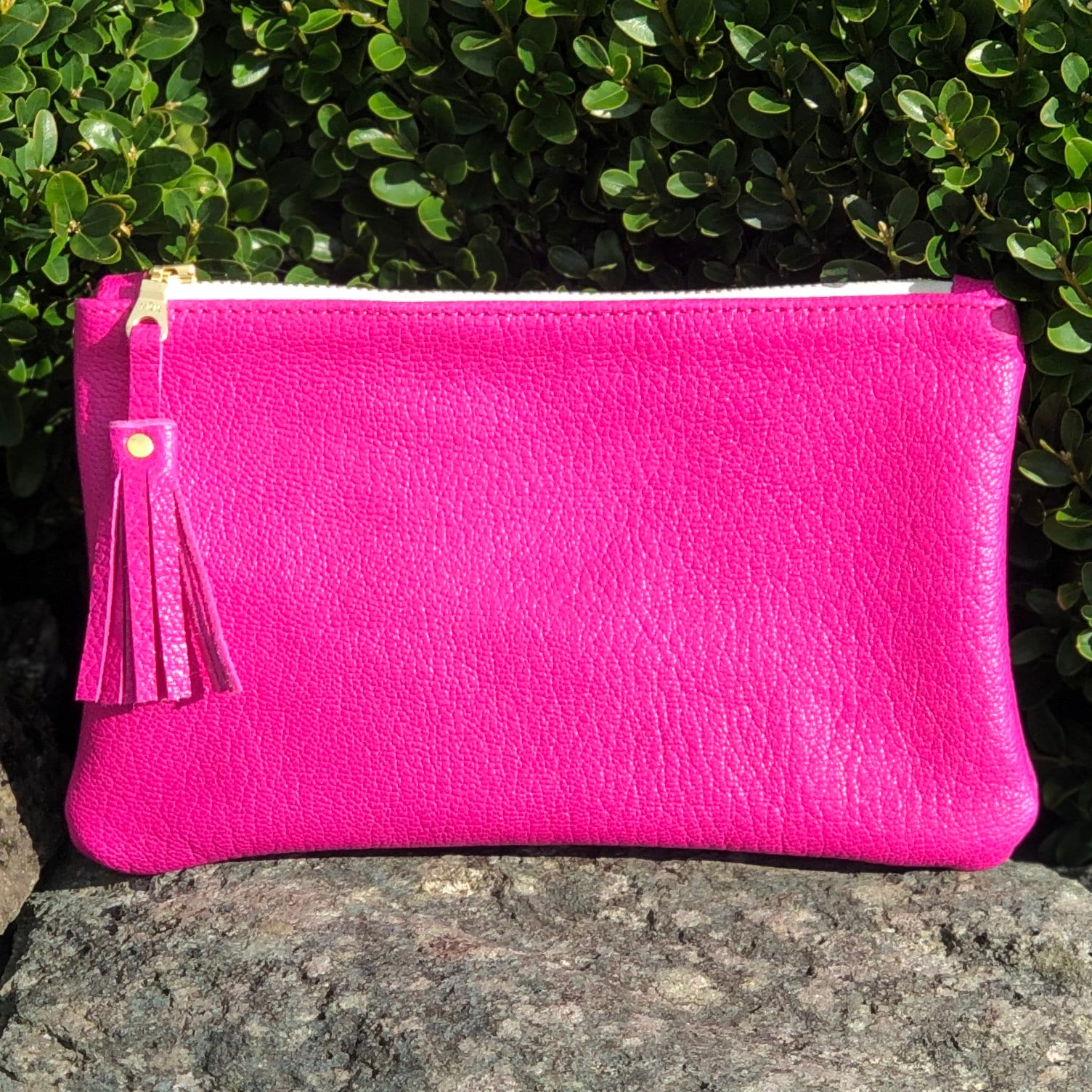 GF Purse Leather Crossbody Clutch Hot Pink