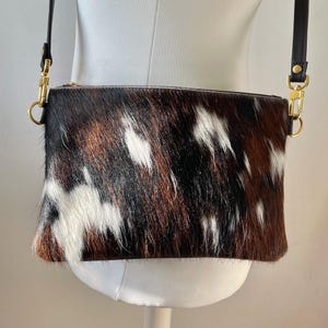Cowhide Crossbody Bag: Handmade Leather Shoulder Bag, Country Style image 6