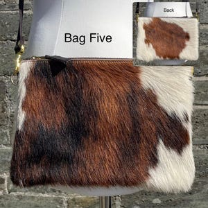 Cowhide Crossbody Bag: Handmade Leather Shoulder Bag, Country Style Bag Five