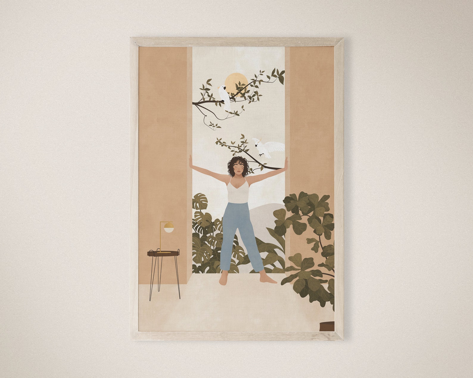 Be Brave Enough Motivational Wall Art Cockatoo Minimalist - Etsy