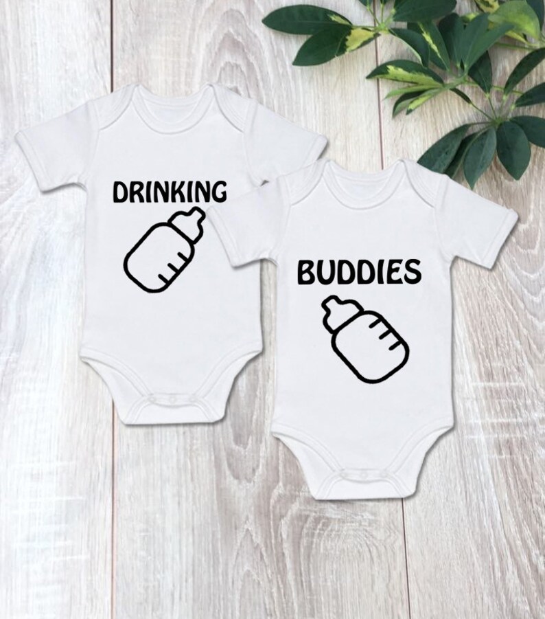 Funny Twins Onesies Twins Baby Outfit Twins Baby Shower Gift Etsy