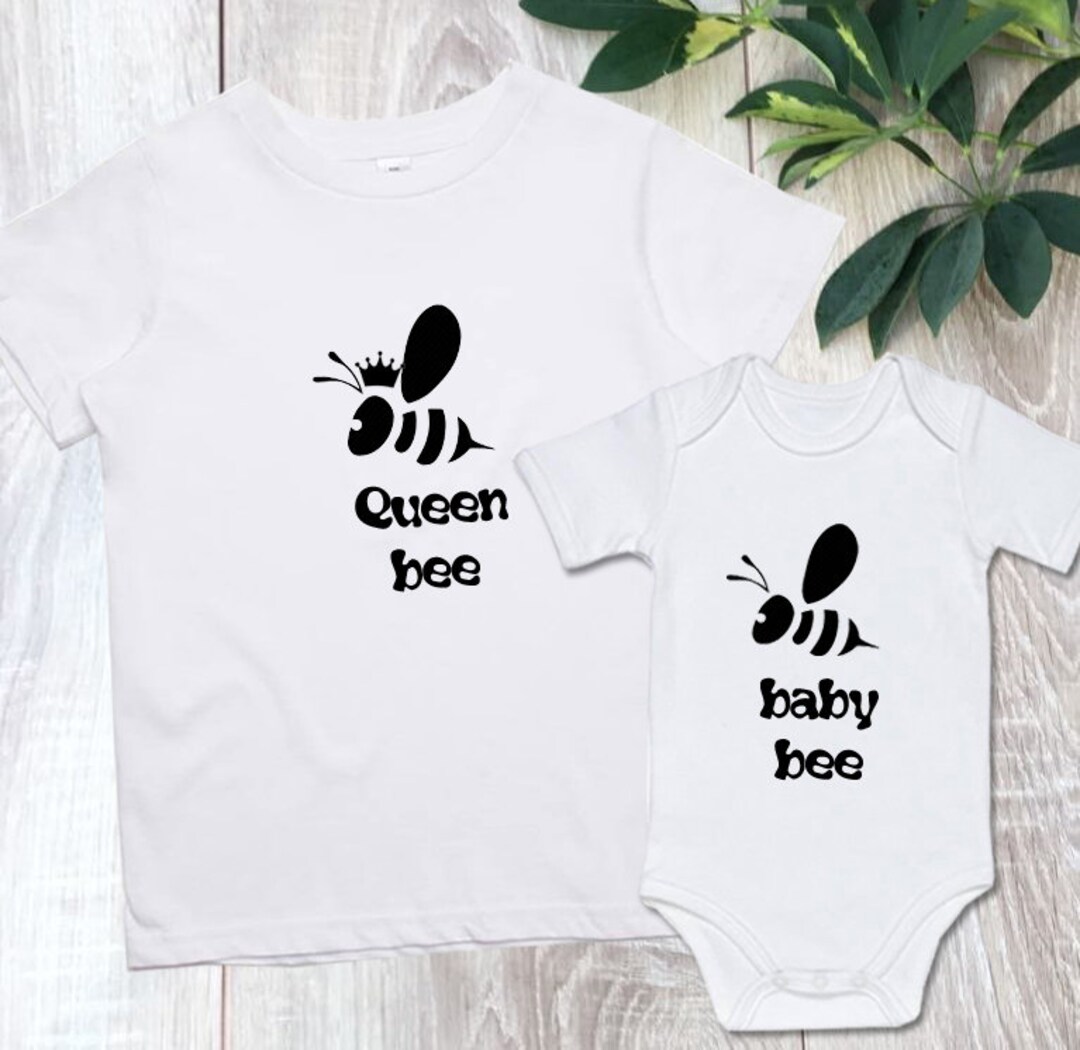Mommy Baby Shirts QUEEN BEE Mommy and Me Shirts Mommy Baby - Etsy