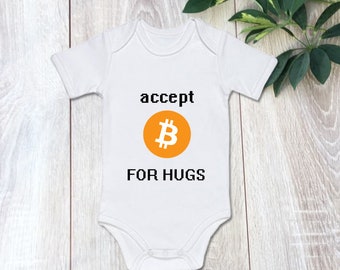 Bitcoin baby bodysuit Bitcoin kleding voor baby Crypto baby