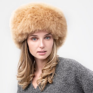 Luxurious Baby Alpaca Fur Hat BEIGE Ladies Womens Hats - Etsy