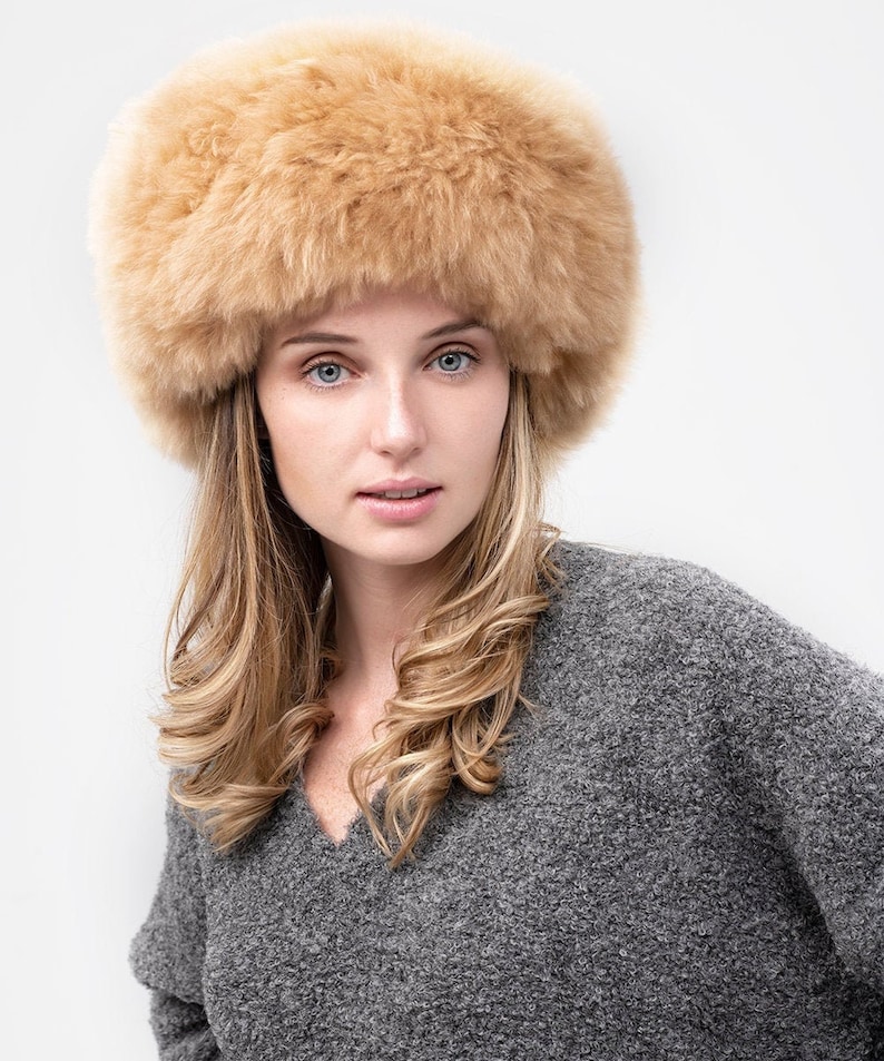 Luxurious Baby Alpaca Fur Hat BEIGE Ladies Womens Hats Etsy