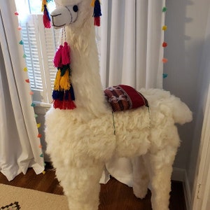 62" Big Alpaca Fur Toy Handmade - Big Animal Doll Alpaca, Stuffed ...