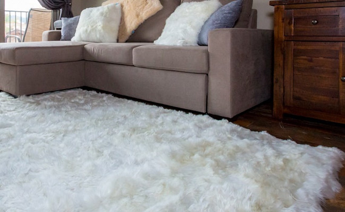 Alpaca Fur Rug Area White, Rugs Indoor, Floor Carpet Rugs, Rugs Room ...