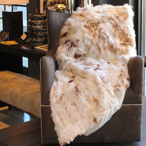 Alpaca fur throw blanket sale