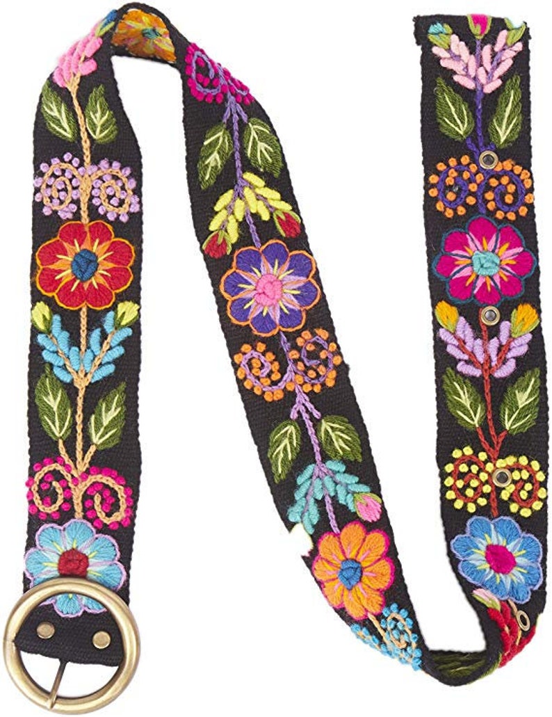 purse with embroidered strap
