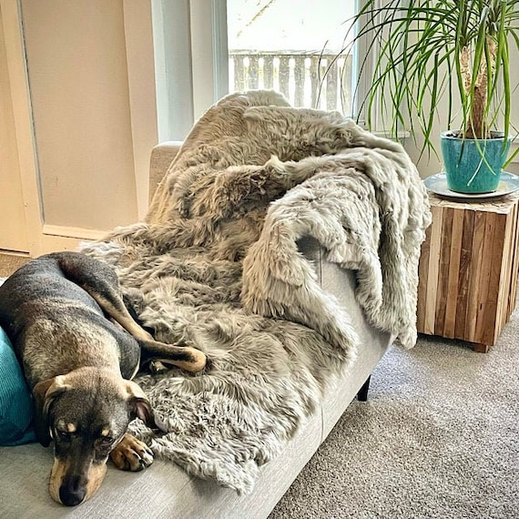 Faux alpaca throw sale