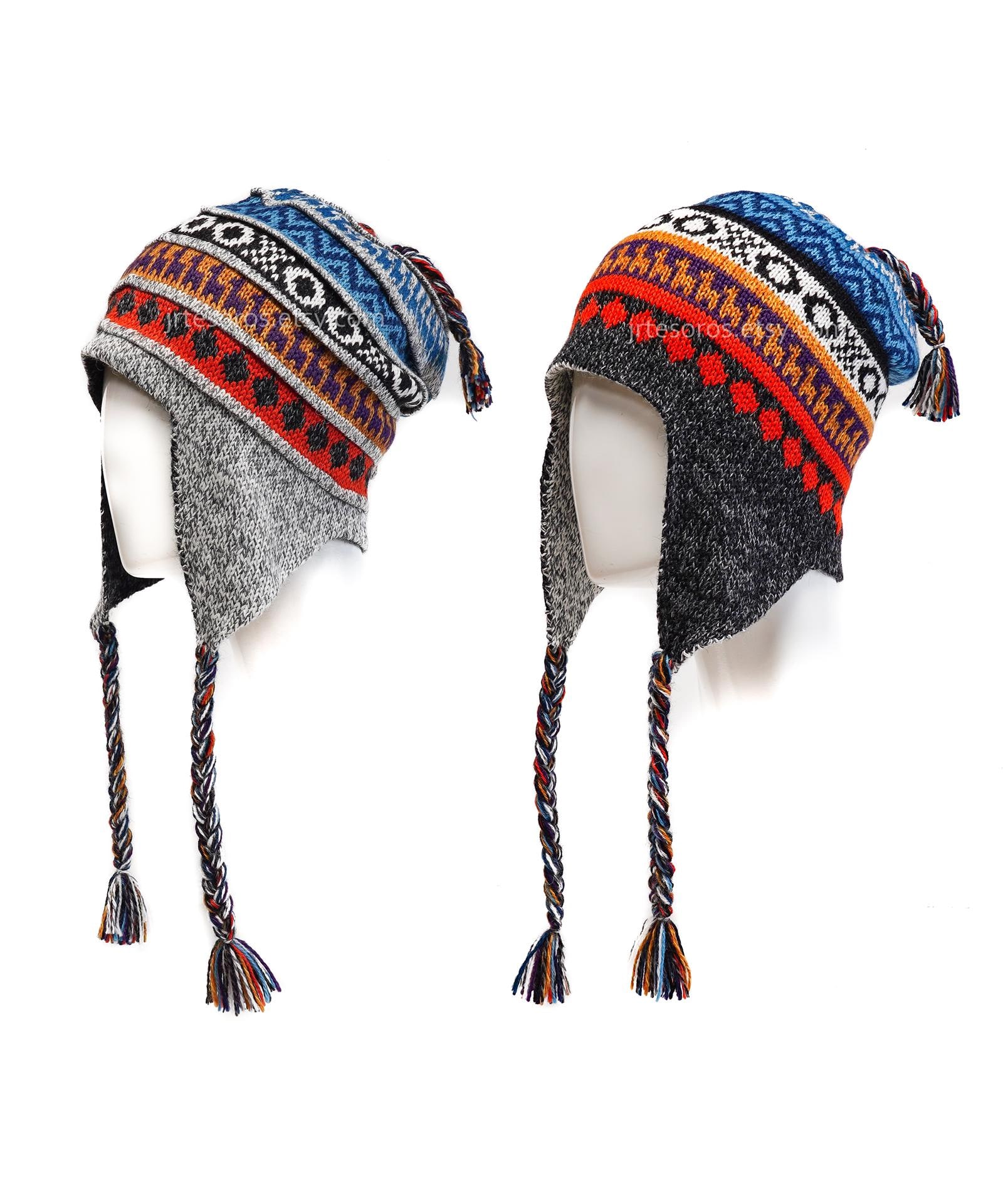 Reversible Alpaca Beanie – Soft Wool Hat With Earflaps 