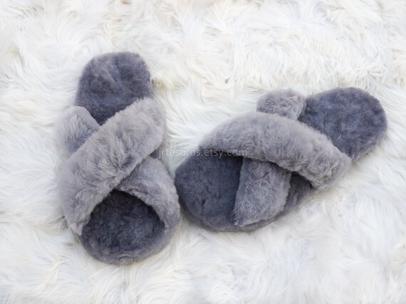 Furry house slippers sale