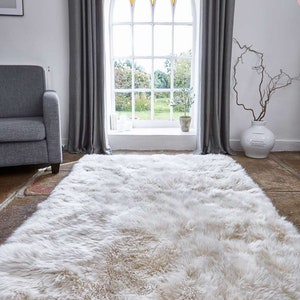 Luxurious Alpaca fur Rug - Champagne, Alpaca Fur Rug Area soft fluffy, winter warm rugs indoor home, All sizes rugs