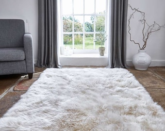 Luxurious Alpaca fur Rug - Champagne, Alpaca Fur Rug Area soft fluffy, winter warm rugs indoor home, All sizes rugs
