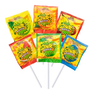 Sour Mania Sour Lollipop - Six Flavors - 24 Ct.