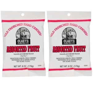 Claeys Old Fashioned Hard Candy Drops - Assorted - 6 oz. Bag - 2 Pack