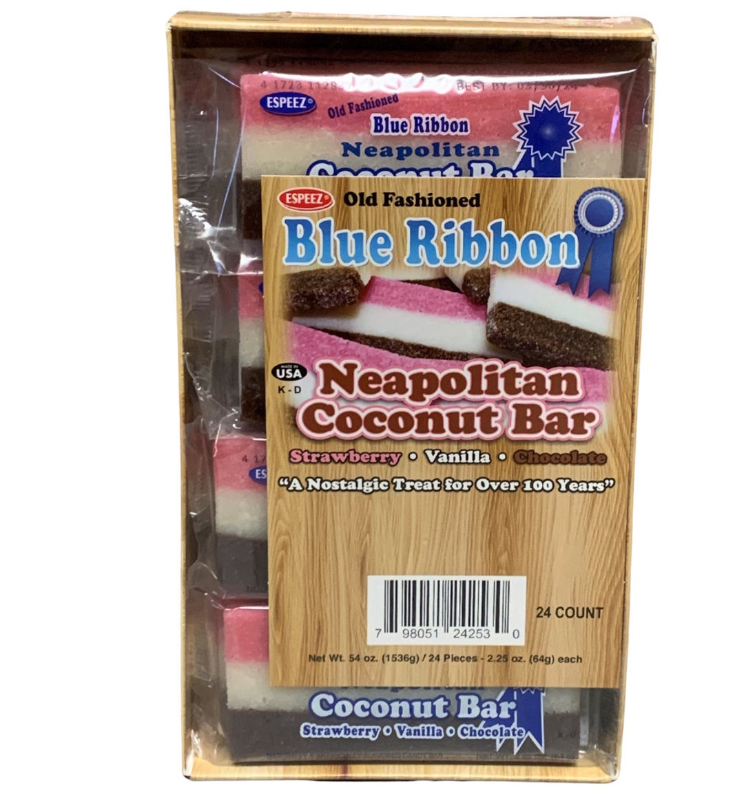 Neapolitan Coconut Bars 24 Ct Box 