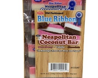 Neapolitan Coconut Bars - 24 Ct Box