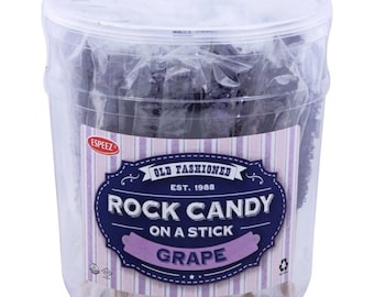 Rock Candy On A Stick - Grape - 36 Ct. Tub