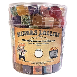 Miners Lollies Square Gourmet Lollipops - Assorted Flavors-100 Ct.