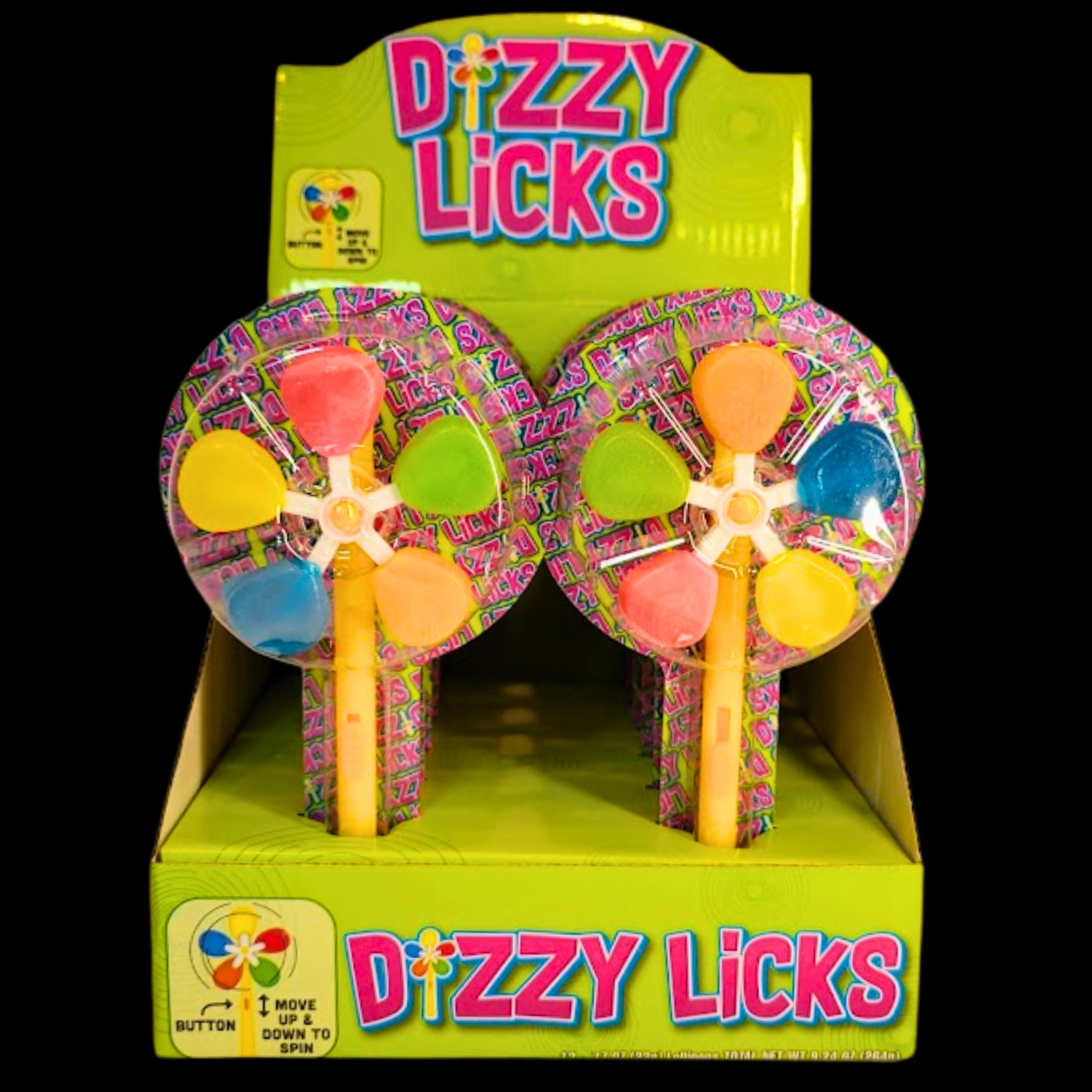 Dizzy Licks Spinning Lollipop - 12 Ct Box