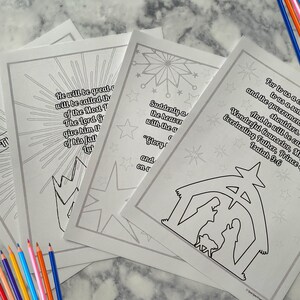Christmas Scripture Coloring Pages for Bible Journaling Pages Instant Download Digital