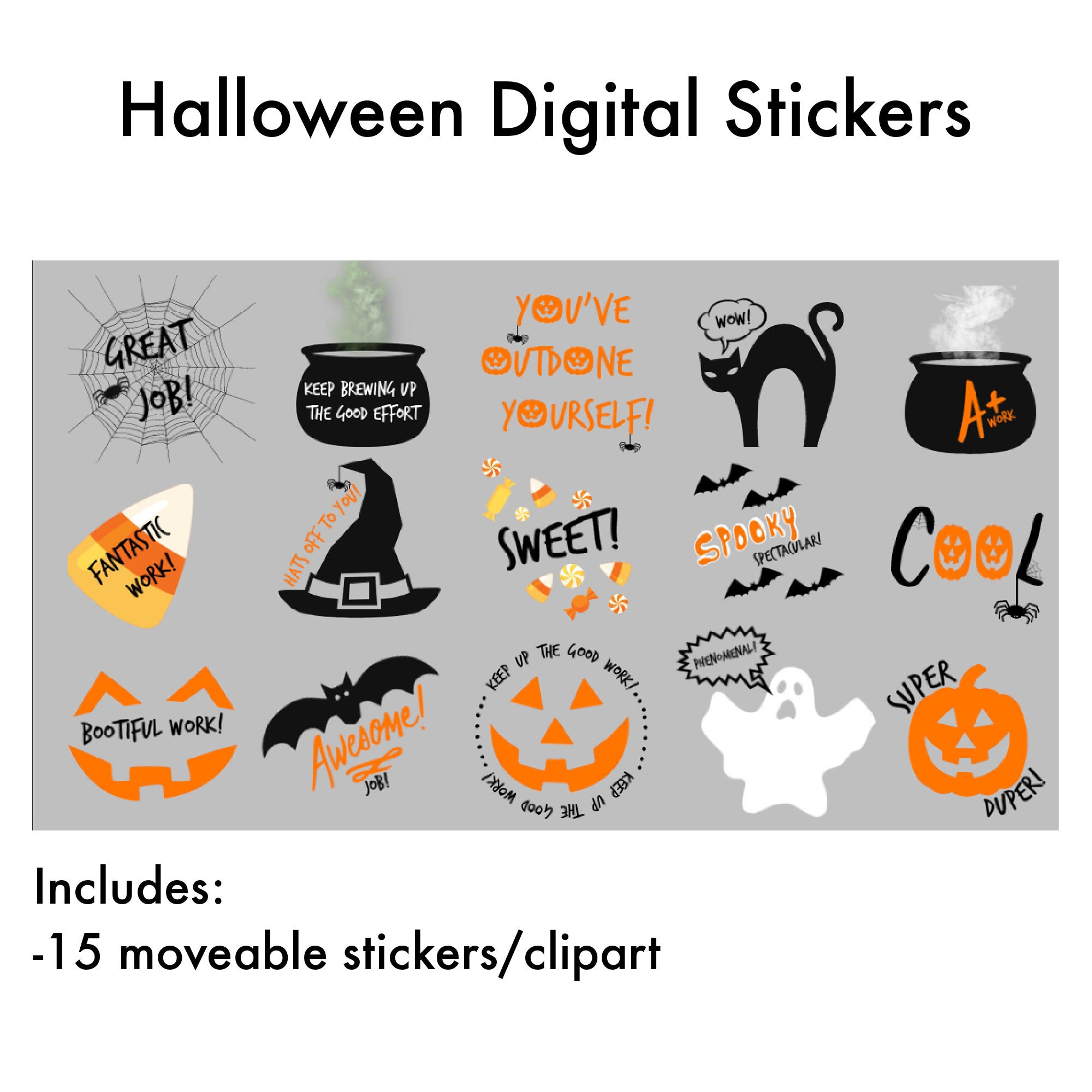 Autocollants Ronds Sur Le Thème D'Halloween En Forme De Citrouille Pour Bouteille D'eau, Ordinateur Portable, Planche à Roulettes, Autocollants De Fête Amusants (rond D'Halloween