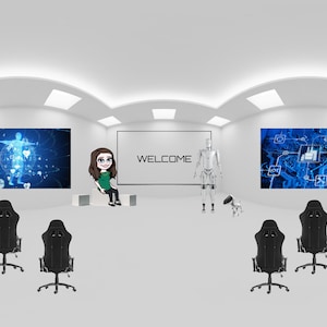 Virtual Computer / Technology Background for Remote Learning