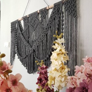 Ceylan großer Makramee-Wandbehang, Oversize-Makramee-Wandkunst, bunte Boho-Wanddekoration, individueller Makramee-Vorhang, Einweihungsgeschenk Bild 3