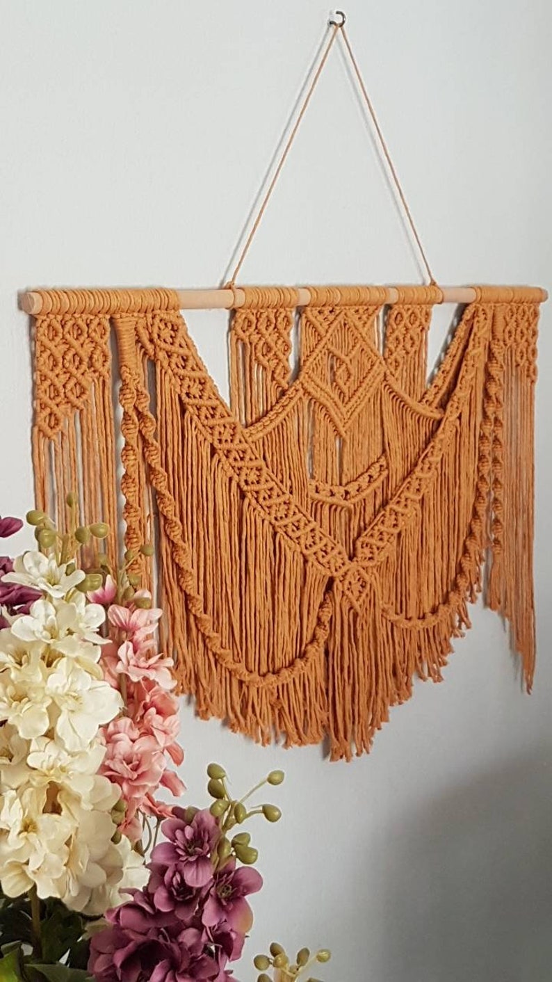 Ceylan großer Makramee-Wandbehang, Oversize-Makramee-Wandkunst, bunte Boho-Wanddekoration, individueller Makramee-Vorhang, Einweihungsgeschenk Bild 5