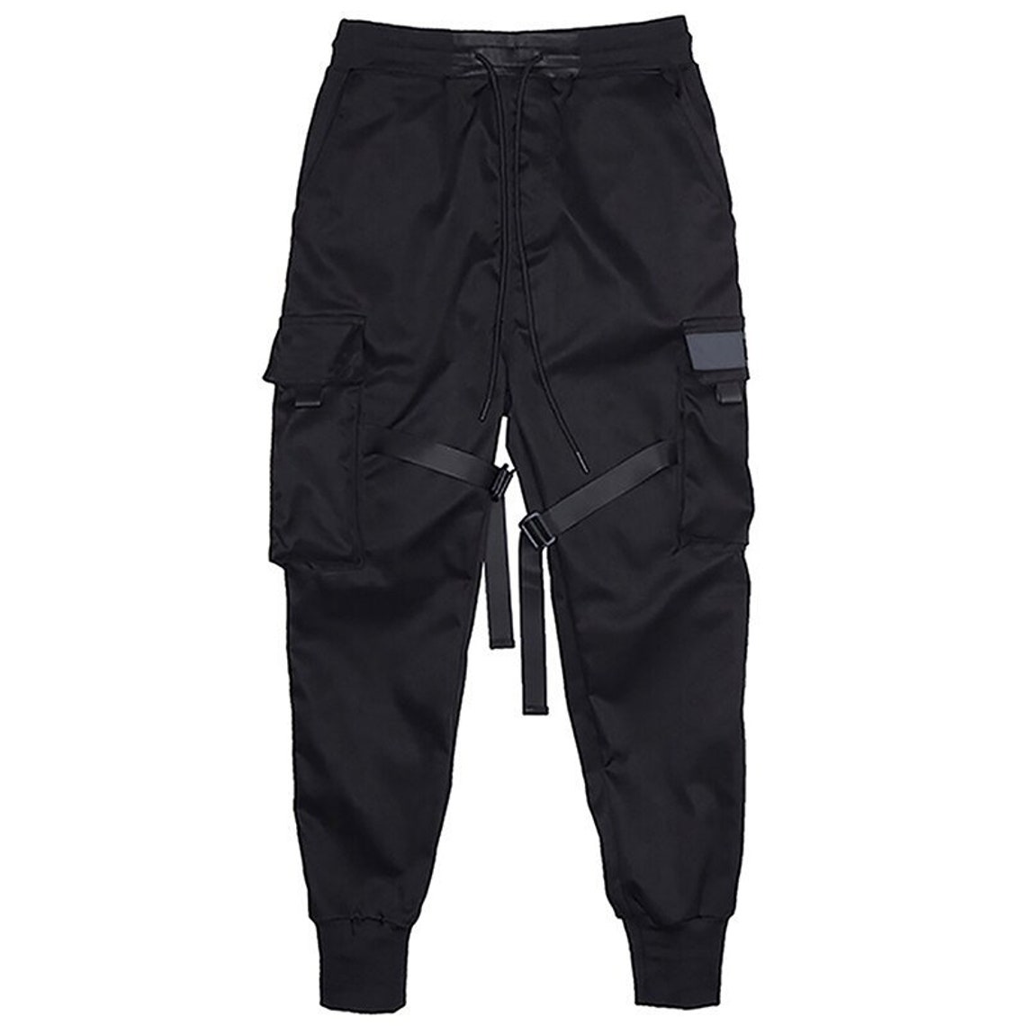 Techwear pants men cyberpunk Multi-pocket Elastic Waist Harem | Etsy