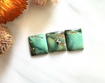 Small Sea Green Bar Crescent Lake Variscite, Set of 3