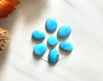 Small Sky Blue Mixed Sleeping Beauty Turquoise, Set of 7