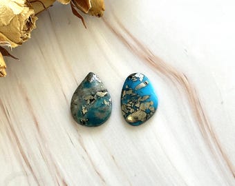 Turquesa Ithaca Peak mixta azul océano grande, juego de 2