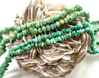 Green Sonoran Lime Turquoise Chip Beads
