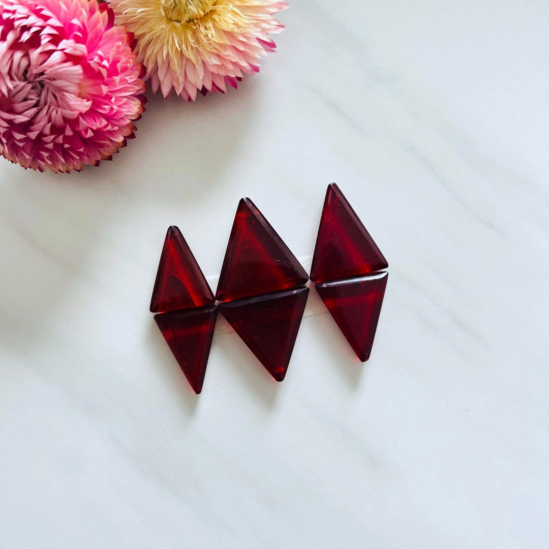 T Large Red Riangle Large Red Triangle Rosarita, Set of 6 - Etsy