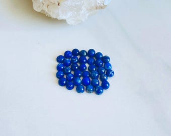 3x3mm Round Lapis Lazuli, Set of 20