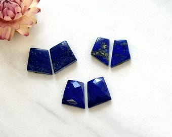 Lapislázuli pequeño de color azul oscuro mixto, juego de 6