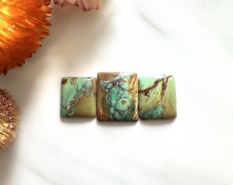 Small Earth Brown Bar Treasure Mountain Turquoise, Set of 3