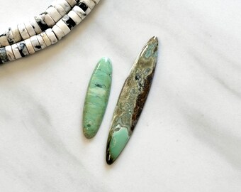 Large Mint Green Surfboard Crescent Lake Variscite, Set of 2